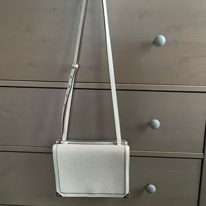 Alexander Wang White Leather Perforated Prisma Bag